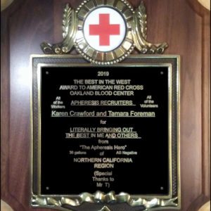 Apheresis Hero Honors Red Cross Workers